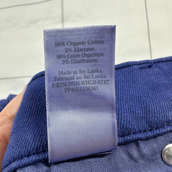 Everlane Way High Jeans Women 27 Tall Purple Straight Leg Organic Cotton Stretch - Picture 6 of 13